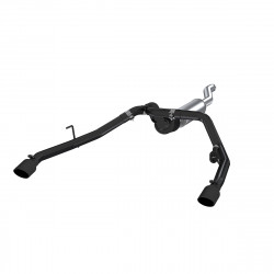 Jeep-Gladiator 2 1/2"  Cat Back, Dual Rear Exit, Black Coated Exhaust System