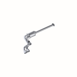 3" Cat Back, PreAxle Dual Outlet, ALUMINIZED