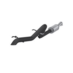 Off-Road Tail Pipe, Muffler before Axle, Black Coated