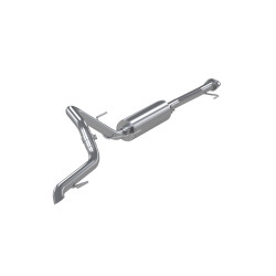 T304 Stainless Steel, 2.5" Cat-Back, Turn Down, Single Rear Exit