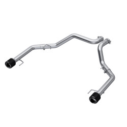 T304 Stainless Steel, 3" Axle-Back, Dual Rear Exit with Carbon Fiber Tips