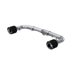 T304 Stainless Steel 2.5" Axle-Back, Dual Split Rear with Carbon Fiber Tips